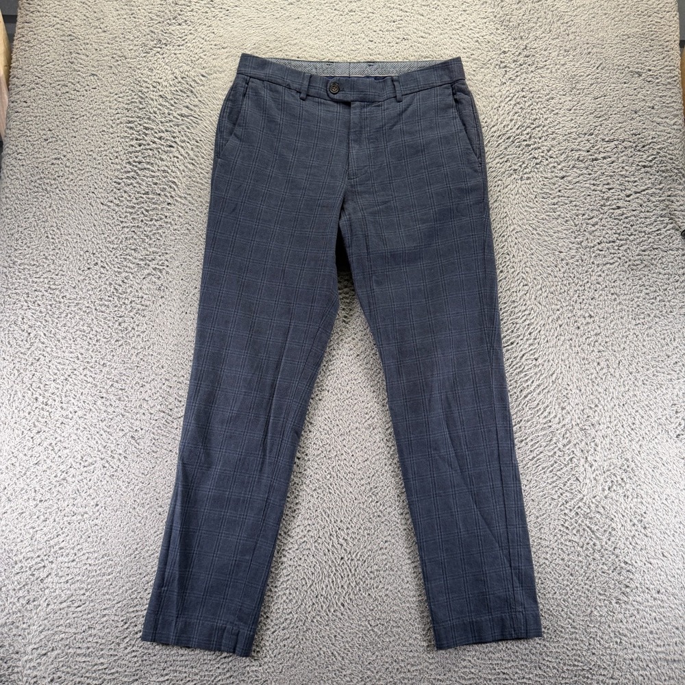 Bonobos Pant Mens 32x32 Blue Cotton Chino Straight Slim Business Preppy Career
